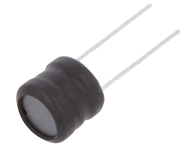 Smoorspoel: draadgewonden; THT; 6,8mH; 150mA; ±10%; Ø9,5x8,5mm Smoorspoel: draadgewonden; THT; 6,8mH; 150mA; ±10%; Ø9,5x8,5mm